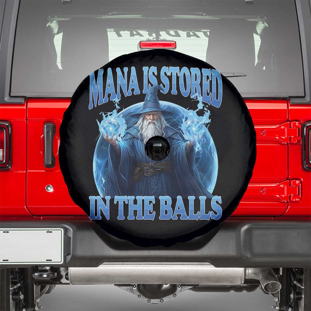 Funny Wizard Spare Tire Cover Mana is Stored in The Balls Magician Sorcerer Witcher - Wonder Print Shop