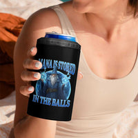 Funny Wizard 4 in 1 Can Cooler Tumbler Mana is Stored in The Balls Magician Sorcerer Witcher - Wonder Print Shop