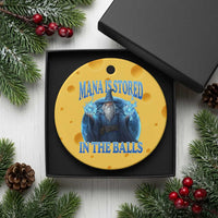 Funny Wizard Ceramic Ornament Mana is Stored in The Balls Magician Sorcerer Witcher - Wonder Print Shop