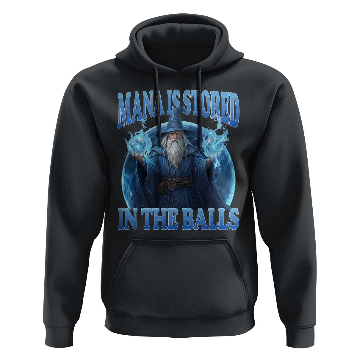 Funny Wizard Hoodie Mana is Stored in The Balls Magician Sorcerer Witcher - Wonder Print Shop