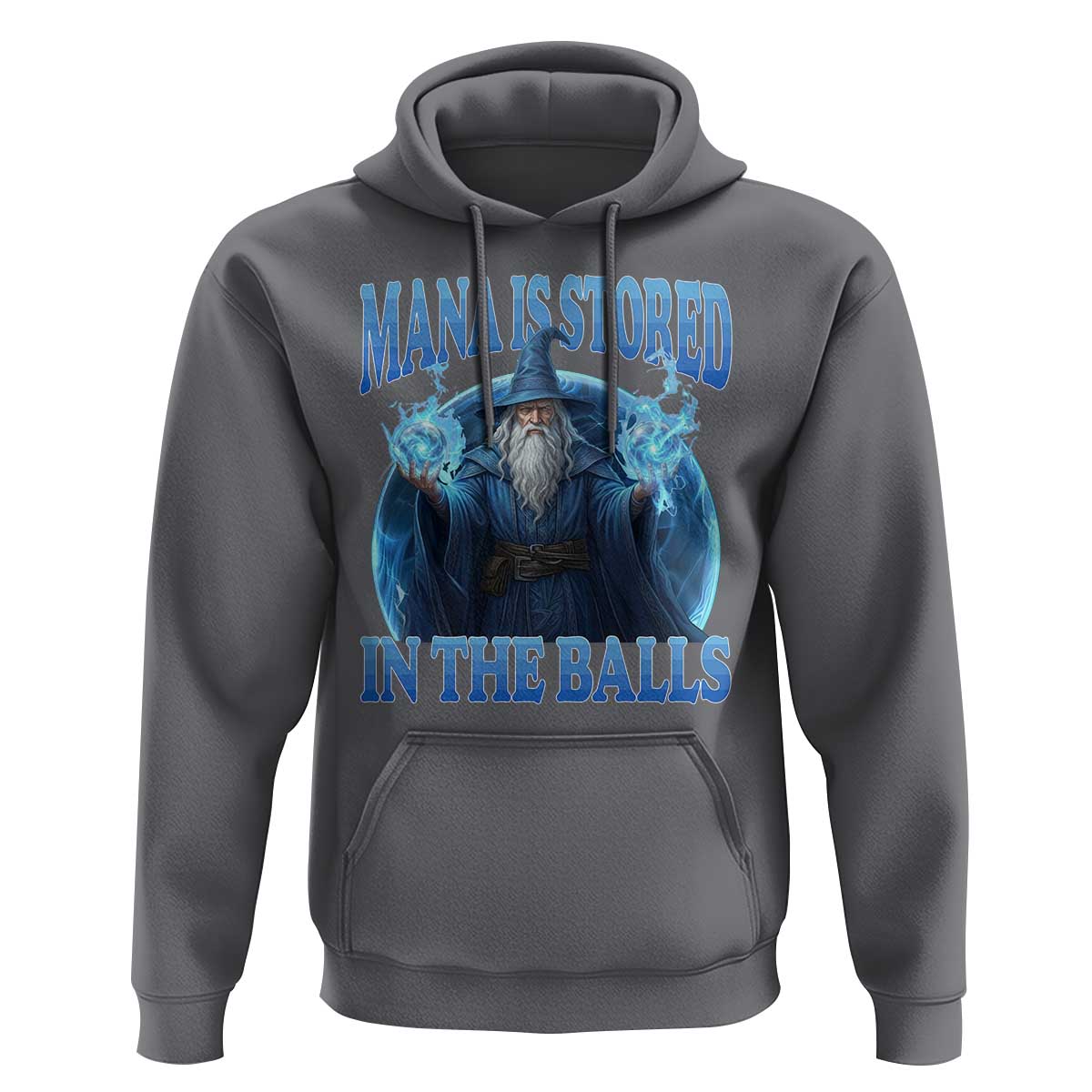 Funny Wizard Hoodie Mana is Stored in The Balls Magician Sorcerer Witcher - Wonder Print Shop