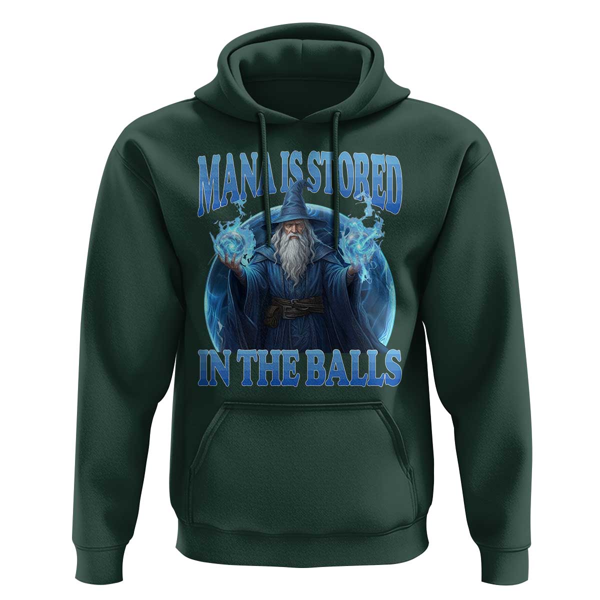 Funny Wizard Hoodie Mana is Stored in The Balls Magician Sorcerer Witcher - Wonder Print Shop