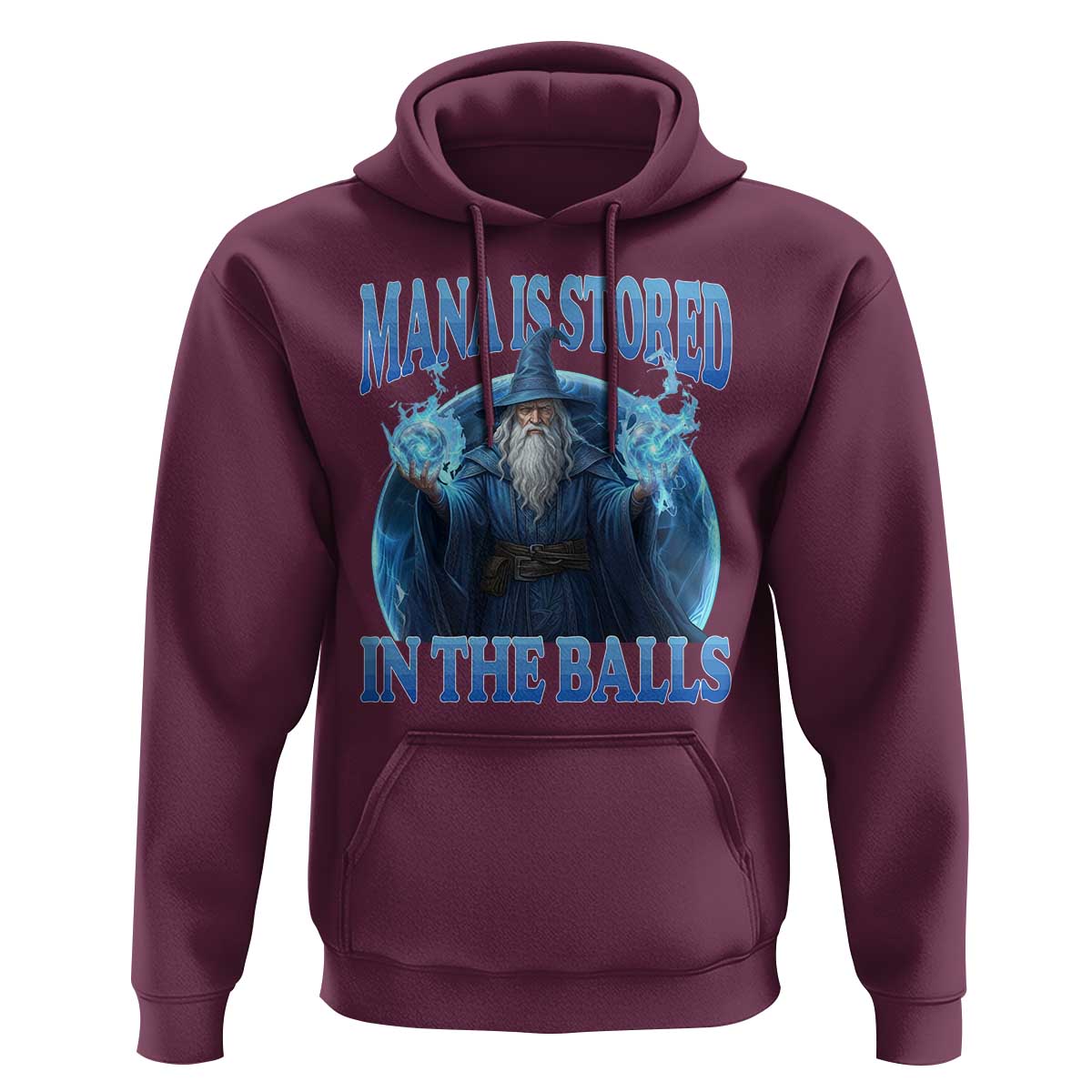 Funny Wizard Hoodie Mana is Stored in The Balls Magician Sorcerer Witcher - Wonder Print Shop