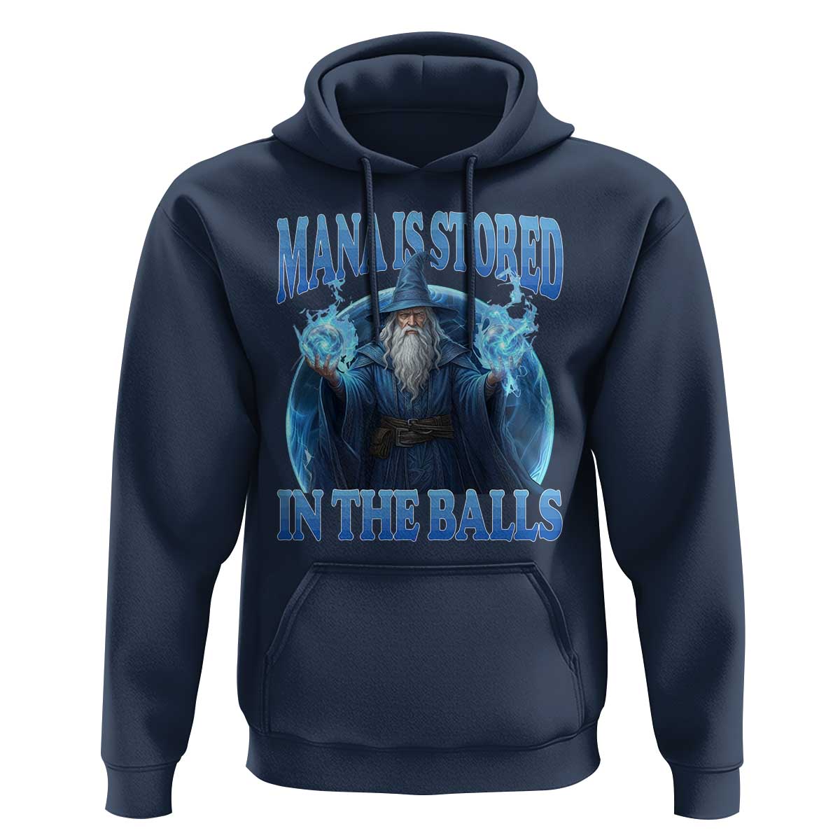 Funny Wizard Hoodie Mana is Stored in The Balls Magician Sorcerer Witcher - Wonder Print Shop