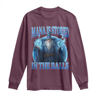 Funny Wizard Long Sleeve Shirt Mana is Stored in The Balls Magician Sorcerer Witcher - Wonder Print Shop