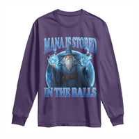 Funny Wizard Long Sleeve Shirt Mana is Stored in The Balls Magician Sorcerer Witcher - Wonder Print Shop