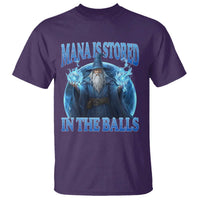 Funny Wizard T Shirt Mana is Stored in The Balls Magician Sorcerer Witcher - Wonder Print Shop
