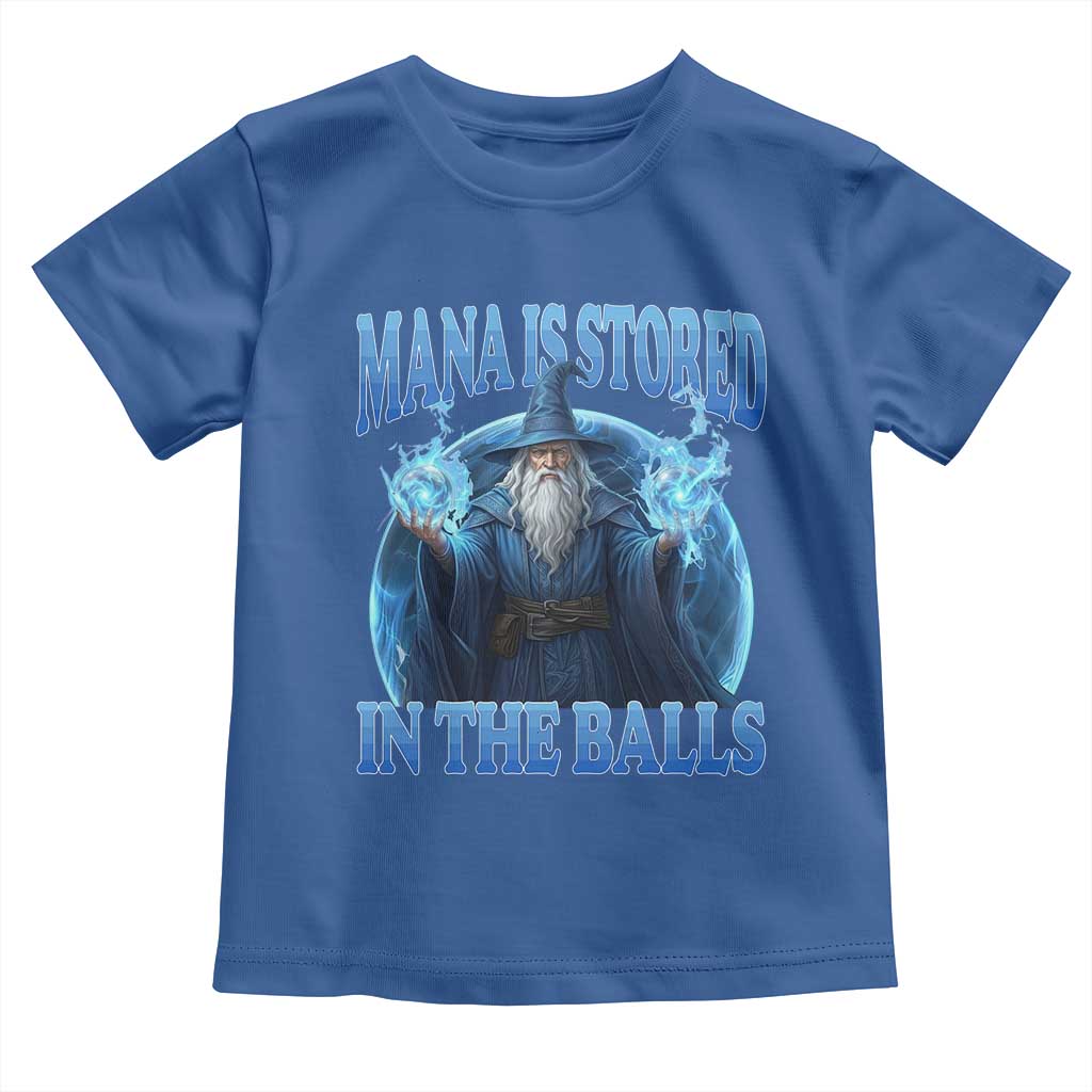 Funny Wizard Toddler T Shirt Mana is Stored in The Balls Magician Sorcerer Witcher - Wonder Print Shop