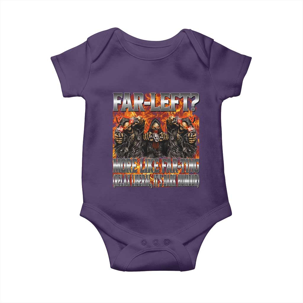 Funny Hard Skeleton Meme Bootleg Baby Onesie Far Left? More Like Farting - Wonder Print Shop