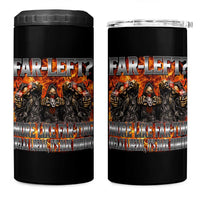 Funny Hard Skeleton Meme Bootleg 4 in 1 Can Cooler Tumbler Far Left? More Like Farting - Wonder Print Shop