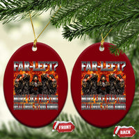 Funny Hard Skeleton Meme Bootleg Ceramic Ornament Far Left? More Like Farting - Wonder Print Shop