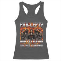 Funny Hard Skeleton Meme Bootleg Racerback Tank Top Far Left? More Like Farting - Wonder Print Shop