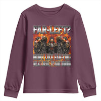 Funny Hard Skeleton Meme Bootleg Youth Sweatshirt Far Left? More Like Farting - Wonder Print Shop