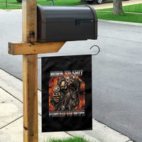 Funny Evil Skeleton Meme Garden Flag Born to Shit Forced to Wipe - Wonder Print Shop