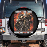 Funny Evil Skeleton Meme Spare Tire Cover Born to Shit Forced to Wipe - Wonder Print Shop