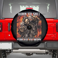 Funny Evil Skeleton Meme Spare Tire Cover Born to Shit Forced to Wipe - Wonder Print Shop