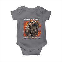 Funny Evil Skeleton Meme Baby Onesie Born to Shit Forced to Wipe - Wonder Print Shop