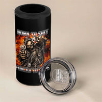Funny Evil Skeleton Meme 4 in 1 Can Cooler Tumbler Born to Shit Forced to Wipe - Wonder Print Shop