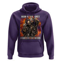 Funny Evil Skeleton Meme Hoodie Born to Shit Forced to Wipe - Wonder Print Shop