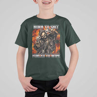 Funny Evil Skeleton Meme T Shirt For Kid Born to Shit Forced to Wipe - Wonder Print Shop