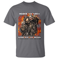 Funny Evil Skeleton Meme T Shirt Born to Shit Forced to Wipe - Wonder Print Shop