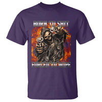 Funny Evil Skeleton Meme T Shirt Born to Shit Forced to Wipe - Wonder Print Shop