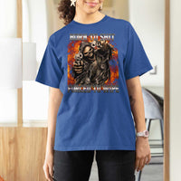 Funny Evil Skeleton Meme T Shirt For Women Born to Shit Forced to Wipe - Wonder Print Shop