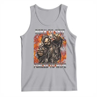 Funny Evil Skeleton Meme Tank Top Born to Shit Forced to Wipe - Wonder Print Shop