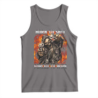 Funny Evil Skeleton Meme Tank Top Born to Shit Forced to Wipe - Wonder Print Shop