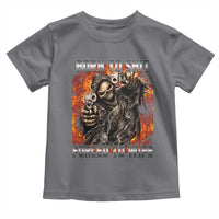 Funny Evil Skeleton Meme Toddler T Shirt Born to Shit Forced to Wipe - Wonder Print Shop