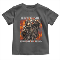Funny Evil Skeleton Meme Toddler T Shirt Born to Shit Forced to Wipe - Wonder Print Shop