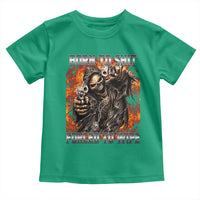 Funny Evil Skeleton Meme Toddler T Shirt Born to Shit Forced to Wipe - Wonder Print Shop
