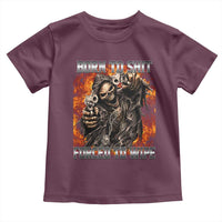 Funny Evil Skeleton Meme Toddler T Shirt Born to Shit Forced to Wipe - Wonder Print Shop