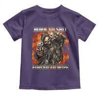Funny Evil Skeleton Meme Toddler T Shirt Born to Shit Forced to Wipe - Wonder Print Shop