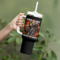 Funny Evil Skeleton Meme Tumbler With Handle Born to Shit Forced to Wipe - Wonder Print Shop