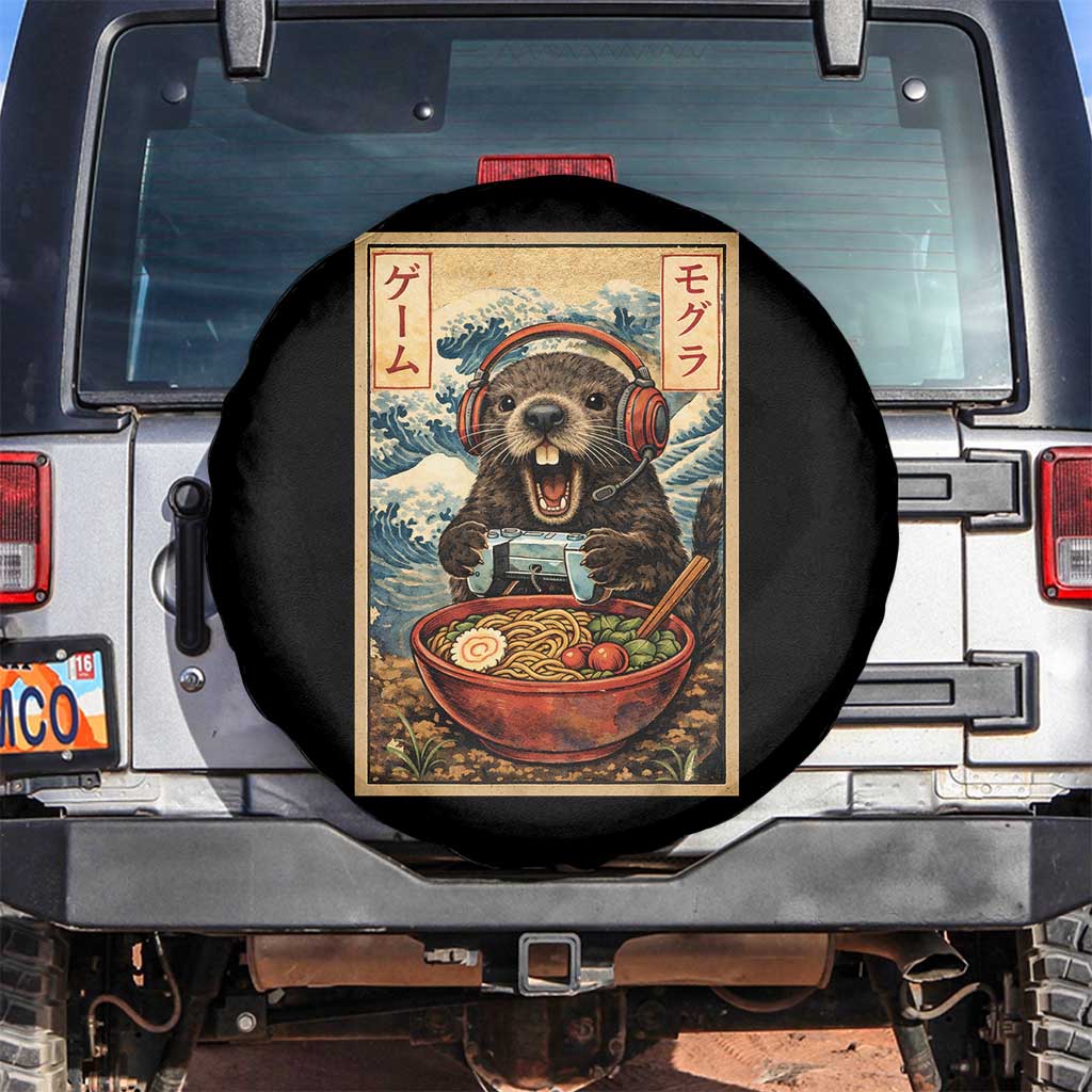 Cute Kawaii Gamer Groundhog Spare Tire Cover Funny Japanese Ramen Anime Otaku Fan Gift - Wonder Print Shop