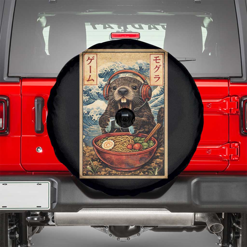Cute Kawaii Gamer Groundhog Spare Tire Cover Funny Japanese Ramen Anime Otaku Fan Gift - Wonder Print Shop