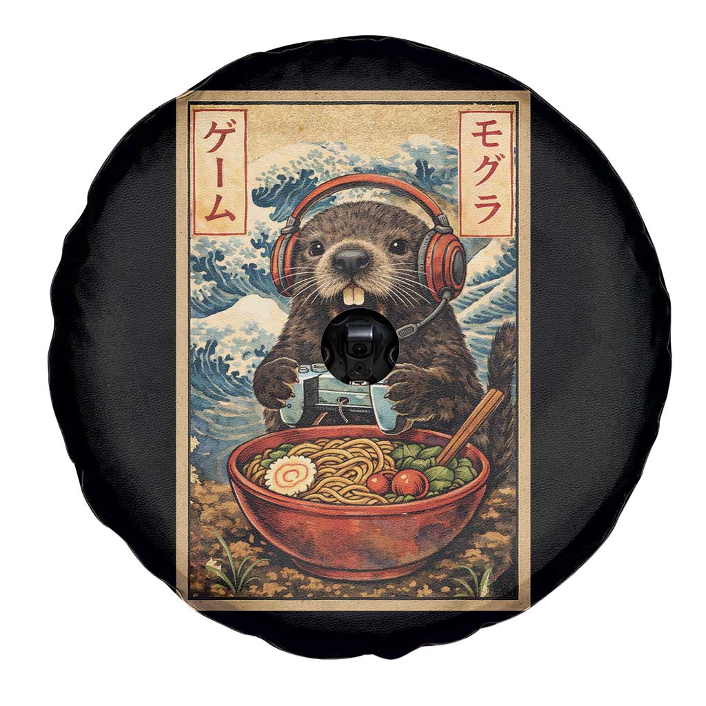 Cute Kawaii Gamer Groundhog Spare Tire Cover Funny Japanese Ramen Anime Otaku Fan Gift - Wonder Print Shop