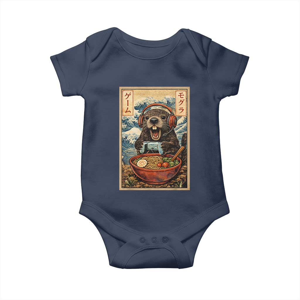 Cute Kawaii Gamer Groundhog Baby Onesie Funny Japanese Ramen Anime Otaku Fan Gift - Wonder Print Shop