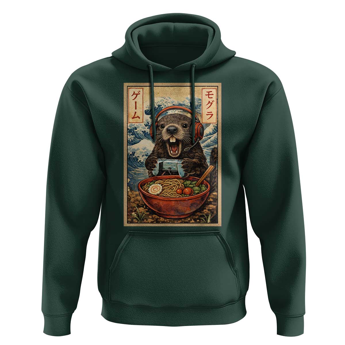 Cute Kawaii Gamer Groundhog Hoodie Funny Japanese Ramen Anime Otaku Fan Gift - Wonder Print Shop