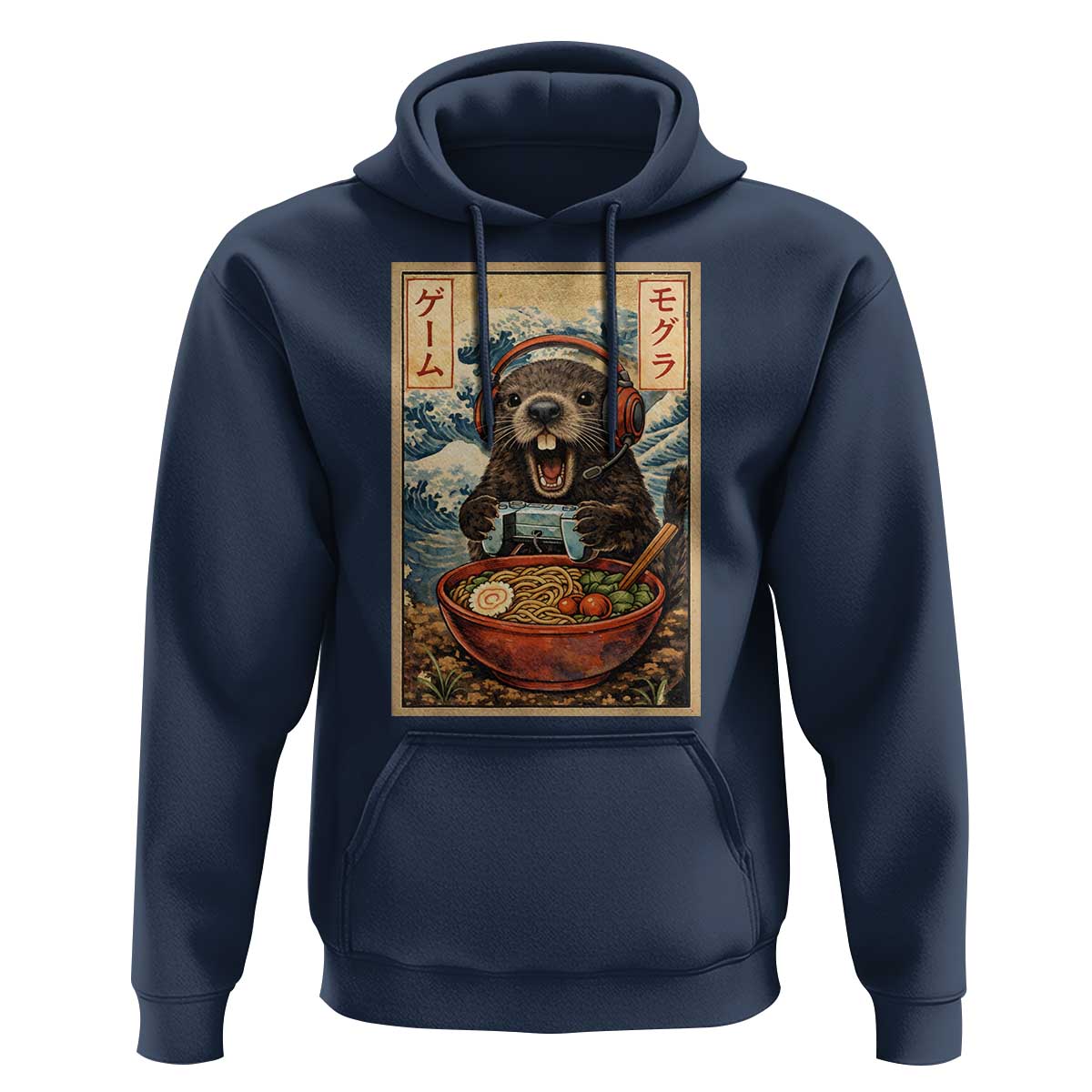 Cute Kawaii Gamer Groundhog Hoodie Funny Japanese Ramen Anime Otaku Fan Gift - Wonder Print Shop