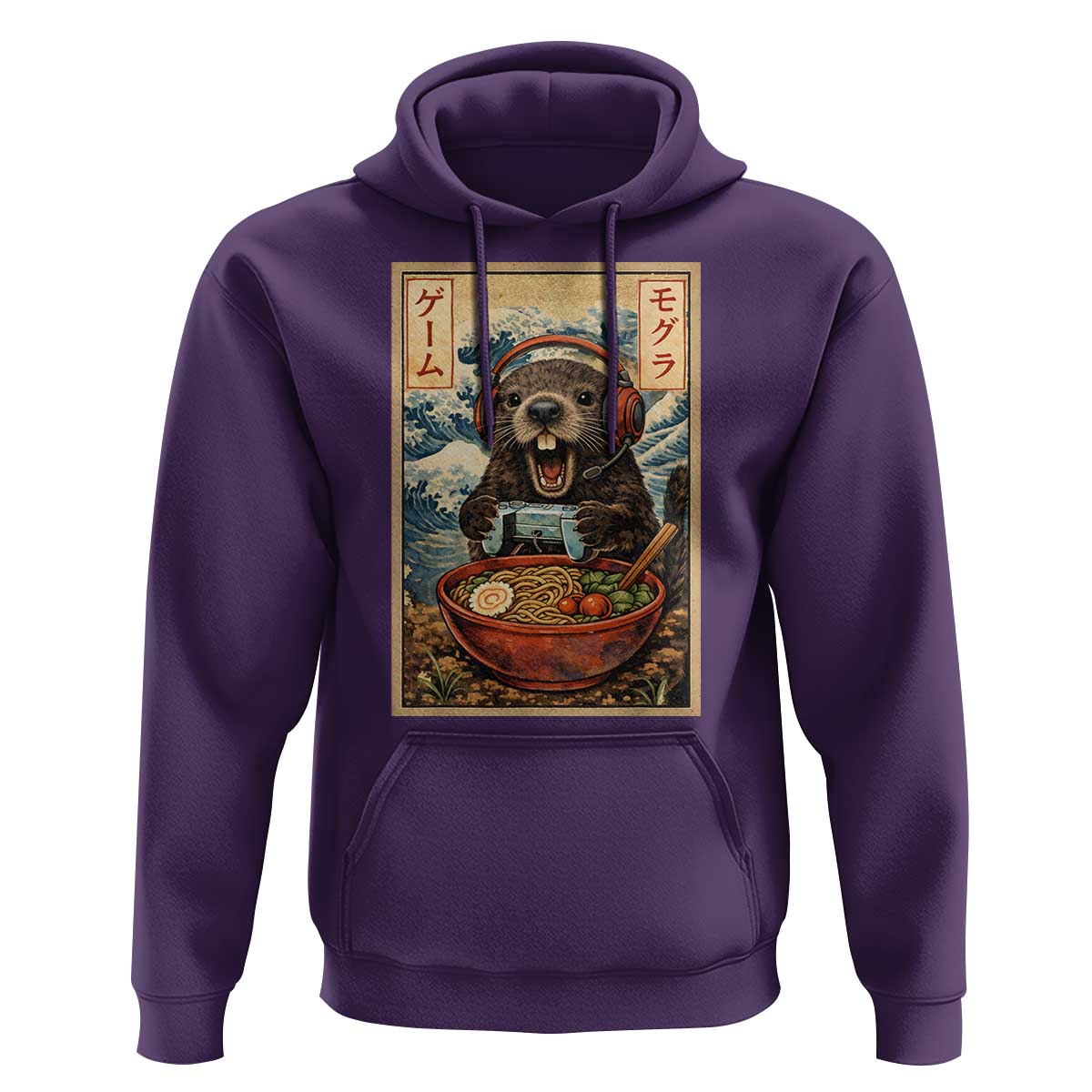 Cute Kawaii Gamer Groundhog Hoodie Funny Japanese Ramen Anime Otaku Fan Gift - Wonder Print Shop