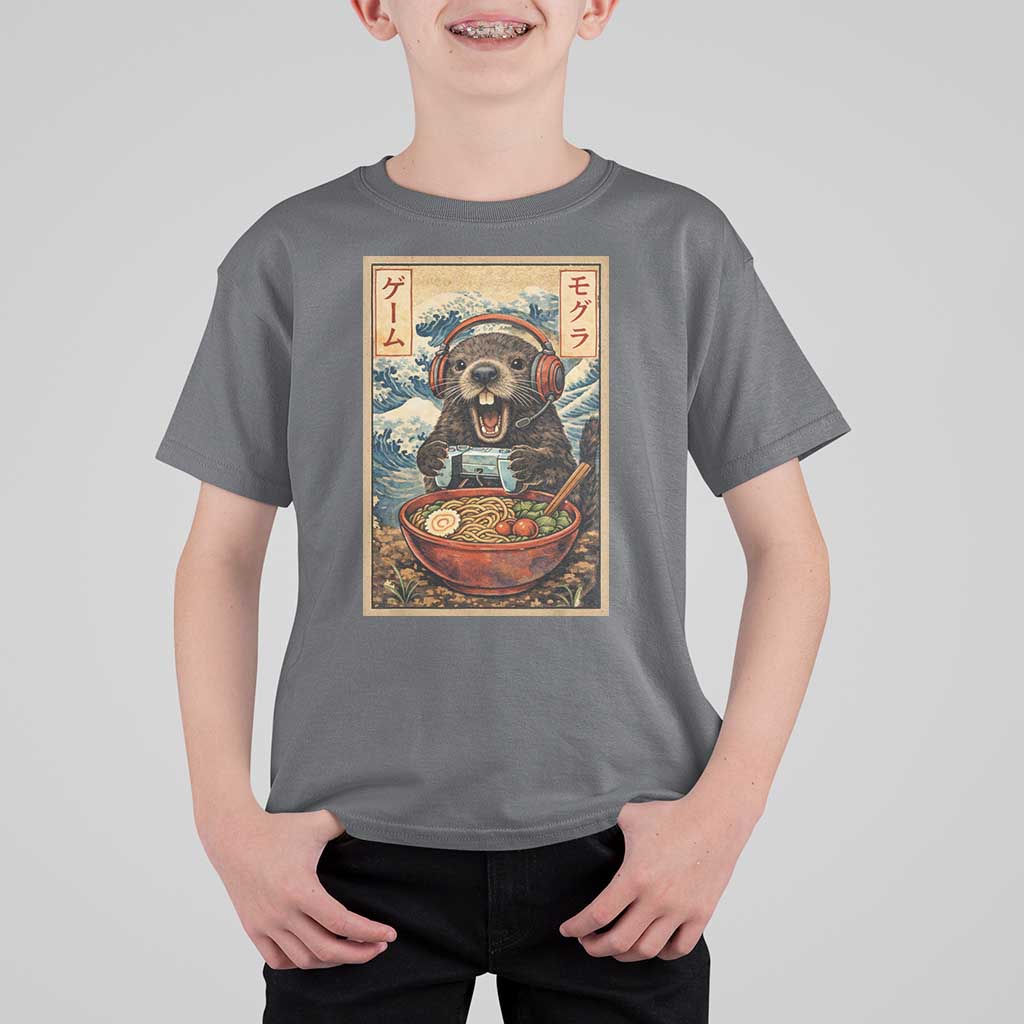 Cute Kawaii Gamer Groundhog T Shirt For Kid Funny Japanese Ramen Anime Otaku Fan Gift - Wonder Print Shop