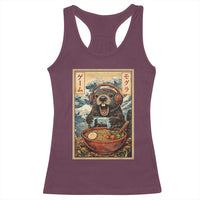 Cute Kawaii Gamer Groundhog Racerback Tank Top Funny Japanese Ramen Anime Otaku Fan Gift - Wonder Print Shop