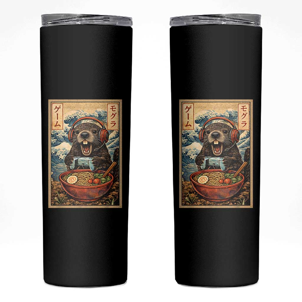 Cute Kawaii Gamer Groundhog Skinny Tumbler Funny Japanese Ramen Anime Otaku Fan Gift - Wonder Print Shop