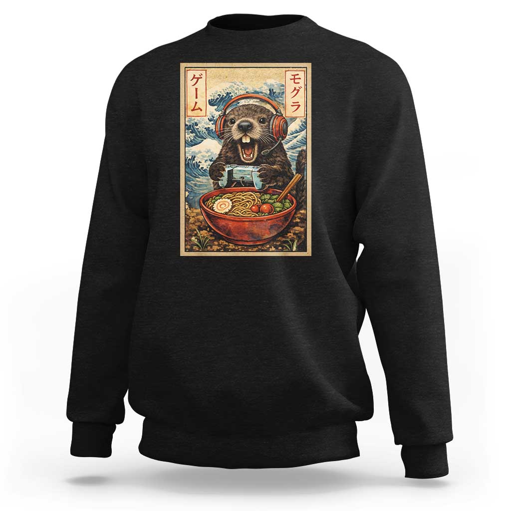 Cute Kawaii Gamer Groundhog Sweatshirt Funny Japanese Ramen Anime Otaku Fan Gift - Wonder Print Shop