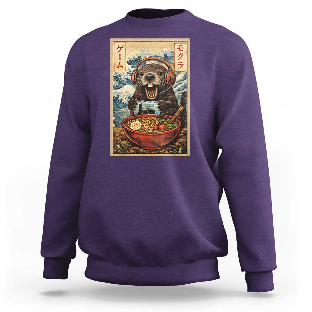 Cute Kawaii Gamer Groundhog Sweatshirt Funny Japanese Ramen Anime Otaku Fan Gift - Wonder Print Shop