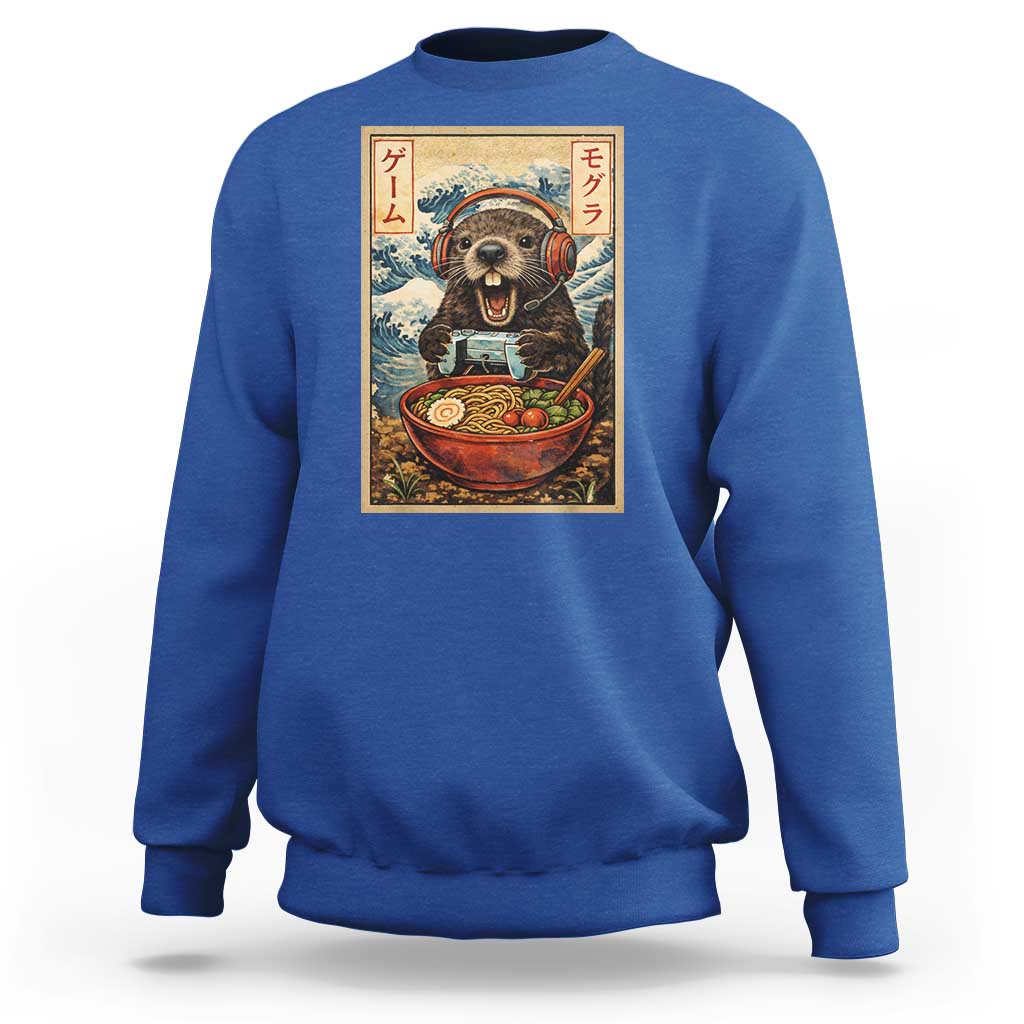 Cute Kawaii Gamer Groundhog Sweatshirt Funny Japanese Ramen Anime Otaku Fan Gift - Wonder Print Shop
