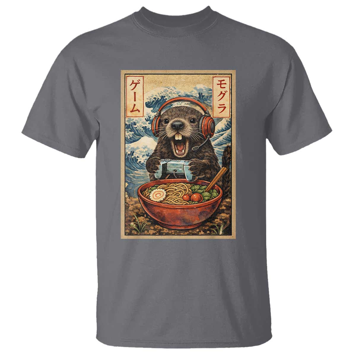 Cute Kawaii Gamer Groundhog T Shirt Funny Japanese Ramen Anime Otaku Fan Gift - Wonder Print Shop