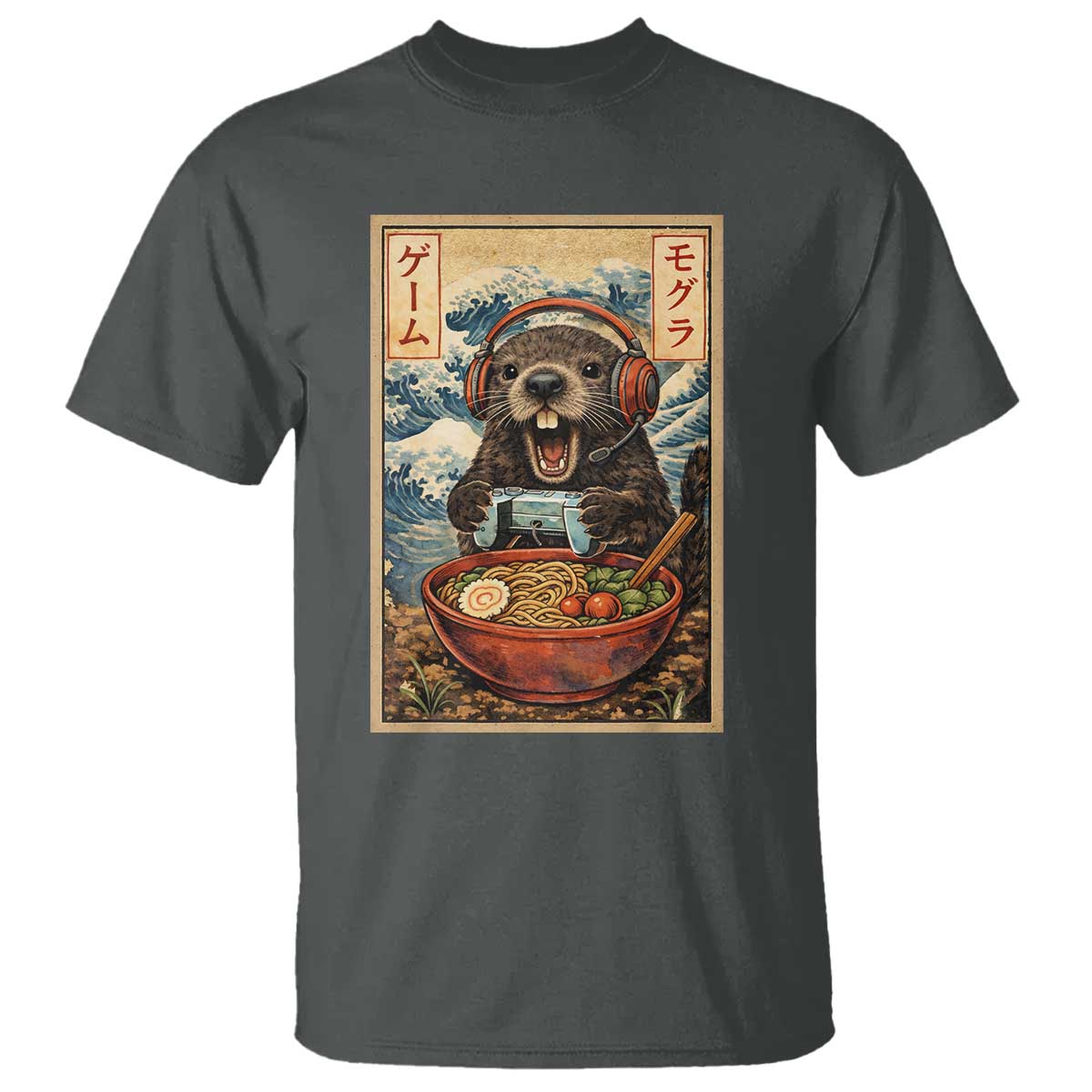 Cute Kawaii Gamer Groundhog T Shirt Funny Japanese Ramen Anime Otaku Fan Gift - Wonder Print Shop